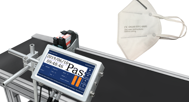 Струйная печать TIJ на пластиковых масках.