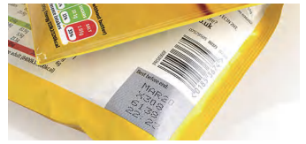 Печать на полиэтиленовых пакетах с помощью струйной печати (CIJ).