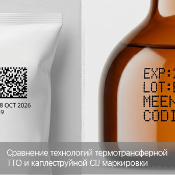 Сравнение технологий: Термотрансферная печать (TTO) и Каплеструйная печать (CIJ)